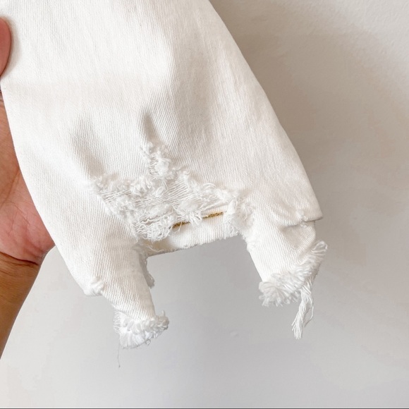 R13 women’s boy skinny ivory white distressed jeans pants size 31 - Picture 9 of 16